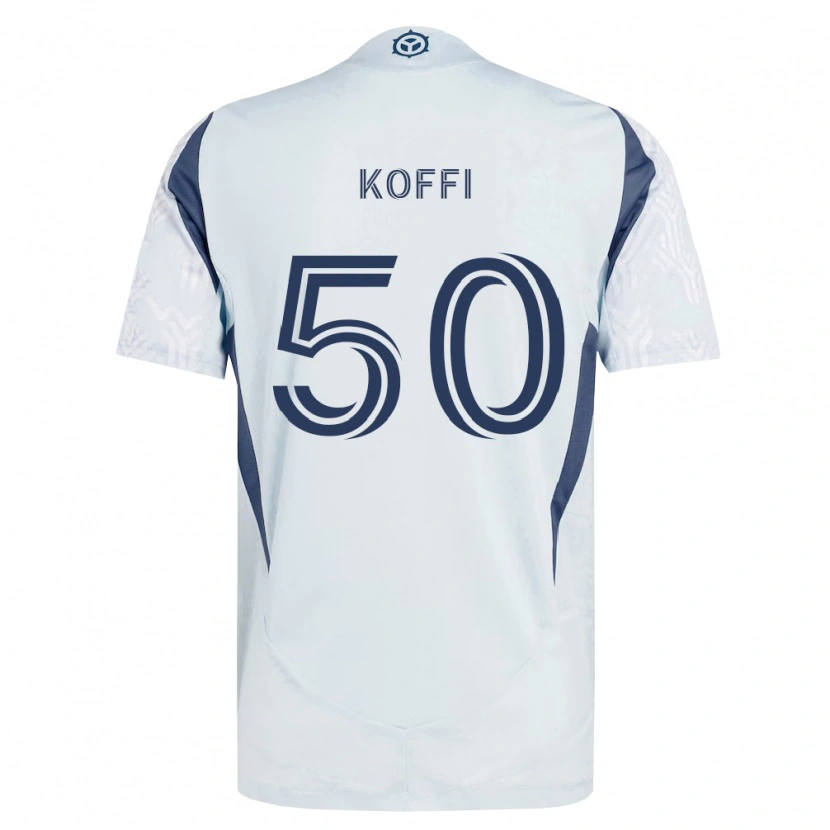 Danxen Femme Maillot Christian Koffi #50 Bleu Gris Blanc Tenues Extérieur 2026/27 T-Shirt