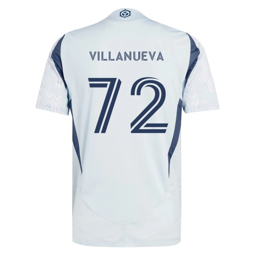 Danxen Femme Maillot Damyan Villanueva #72 Bleu Gris Blanc Tenues Extérieur 2026/27 T-Shirt