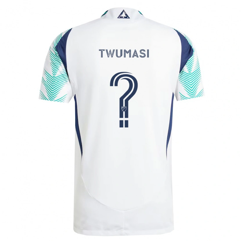 Danxen Femme Maillot Isaac Twumasi #0 Blanc Bleu Marine Vert Clair Tenues Extérieur 2026/27 T-Shirt