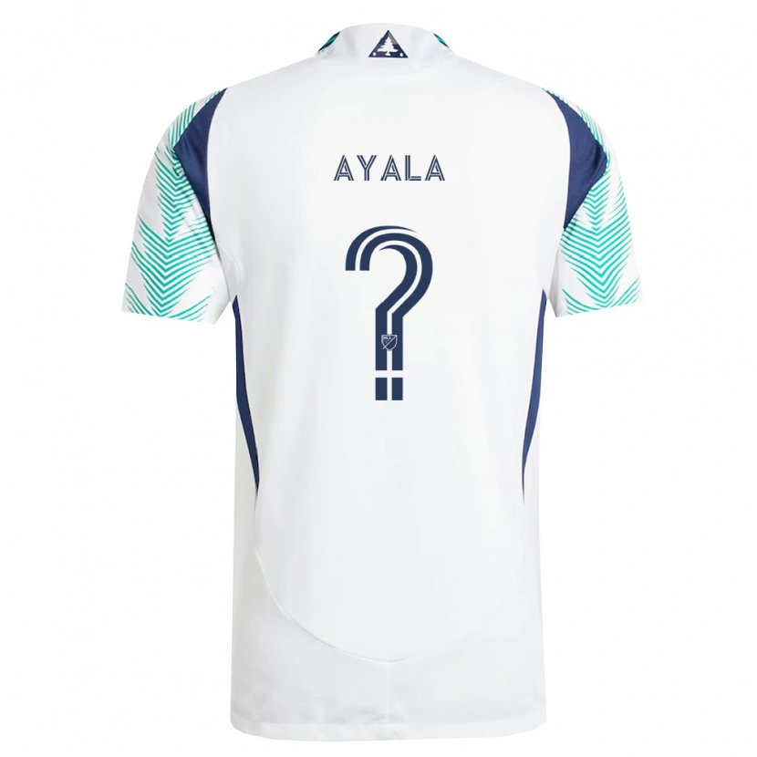 Danxen Femme Maillot Jordi Ayala #0 Blanc Bleu Marine Vert Clair Tenues Extérieur 2026/27 T-Shirt