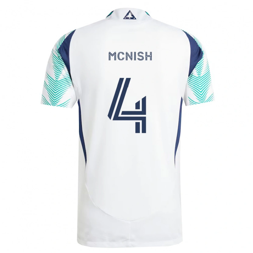 Danxen Femme Maillot Sheridan Mcnish #4 Blanc Bleu Marine Vert Clair Tenues Extérieur 2026/27 T-Shirt
