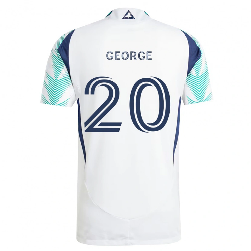 Danxen Femme Maillot Sharod George #20 Blanc Bleu Marine Vert Clair Tenues Extérieur 2026/27 T-Shirt