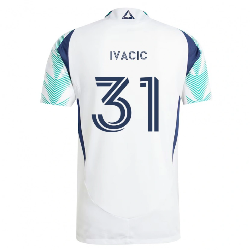 Danxen Femme Maillot Aljaz Ivacic #31 Blanc Bleu Marine Vert Clair Tenues Extérieur 2026/27 T-Shirt