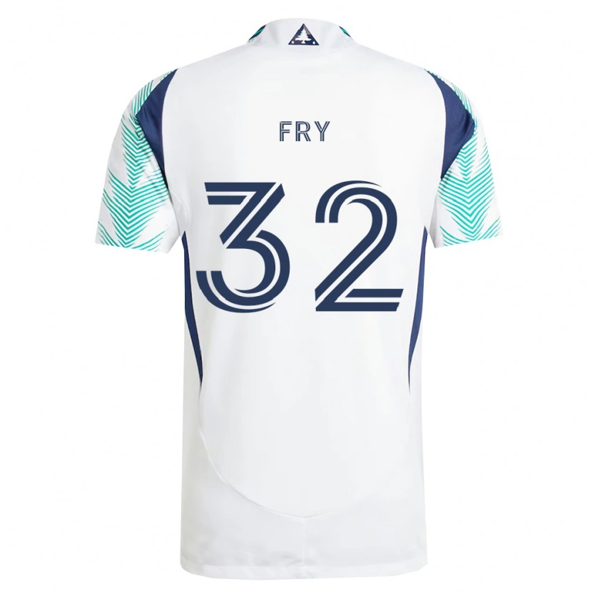 Danxen Femme Maillot Malcolm Fry #32 Blanc Bleu Marine Vert Clair Tenues Extérieur 2026/27 T-Shirt