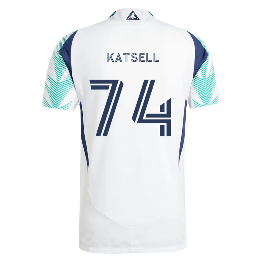 Danxen Femme Maillot Levi Katsell #74 Blanc Bleu Marine Vert Clair Tenues Extérieur 2026/27 T-Shirt