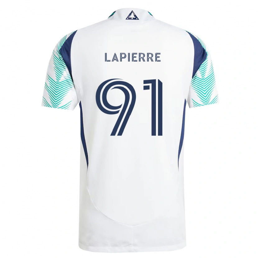Danxen Femme Maillot Zach Lapierre #91 Blanc Bleu Marine Vert Clair Tenues Extérieur 2026/27 T-Shirt
