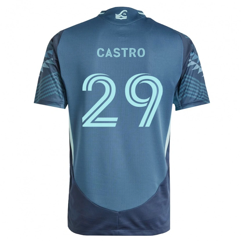 Danxen Femme Maillot Jacob Castro #29 Bleu Marine Vert Tenues Extérieur 2026/27 T-Shirt