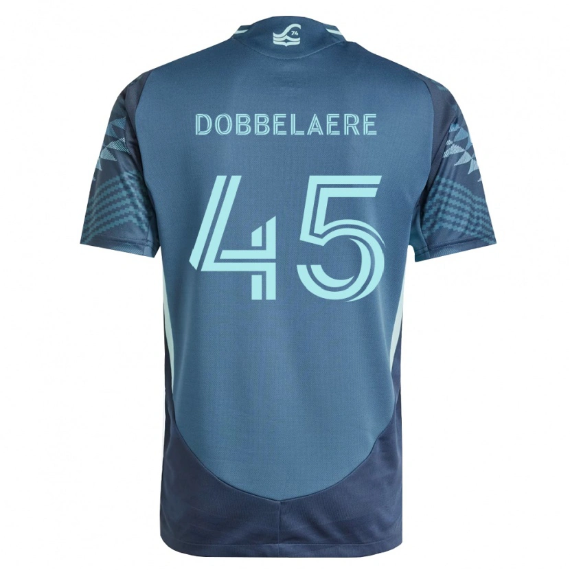 Danxen Femme Maillot Ethan Dobbelaere #45 Bleu Marine Vert Tenues Extérieur 2026/27 T-Shirt