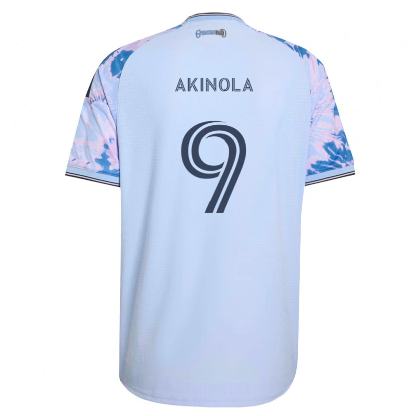 Danxen Femme Maillot Ayo Akinola #9 Bleu Royal Blanc Noir Tenues Extérieur 2026/27 T-Shirt