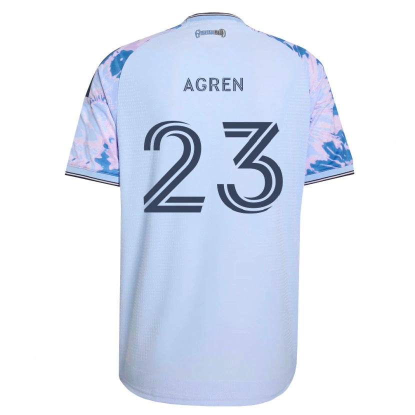 Danxen Femme Maillot Oskar Agren #23 Bleu Royal Blanc Noir Tenues Extérieur 2026/27 T-Shirt