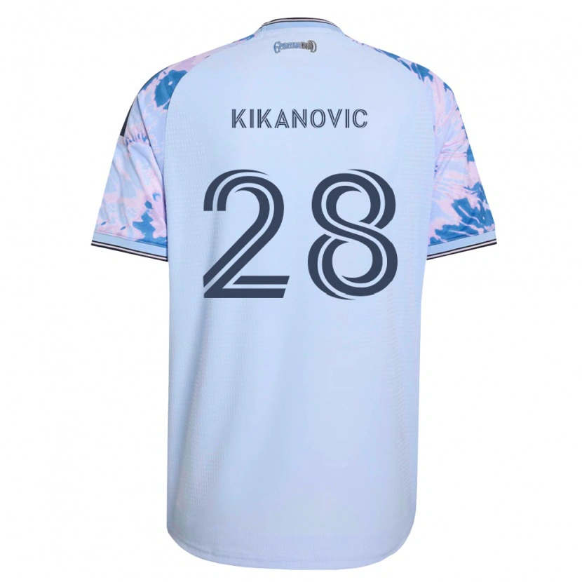 Danxen Femme Maillot Benji Kikanović #28 Bleu Royal Blanc Noir Tenues Extérieur 2026/27 T-Shirt