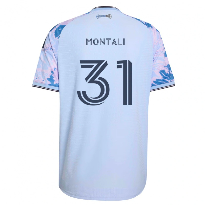 Danxen Femme Maillot Francesco Montali #31 Bleu Royal Blanc Noir Tenues Extérieur 2026/27 T-Shirt