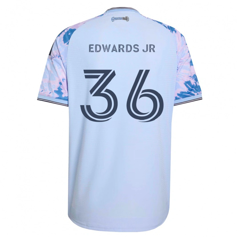 Danxen Femme Maillot Earl Edwards Jr. #36 Bleu Royal Blanc Noir Tenues Extérieur 2026/27 T-Shirt