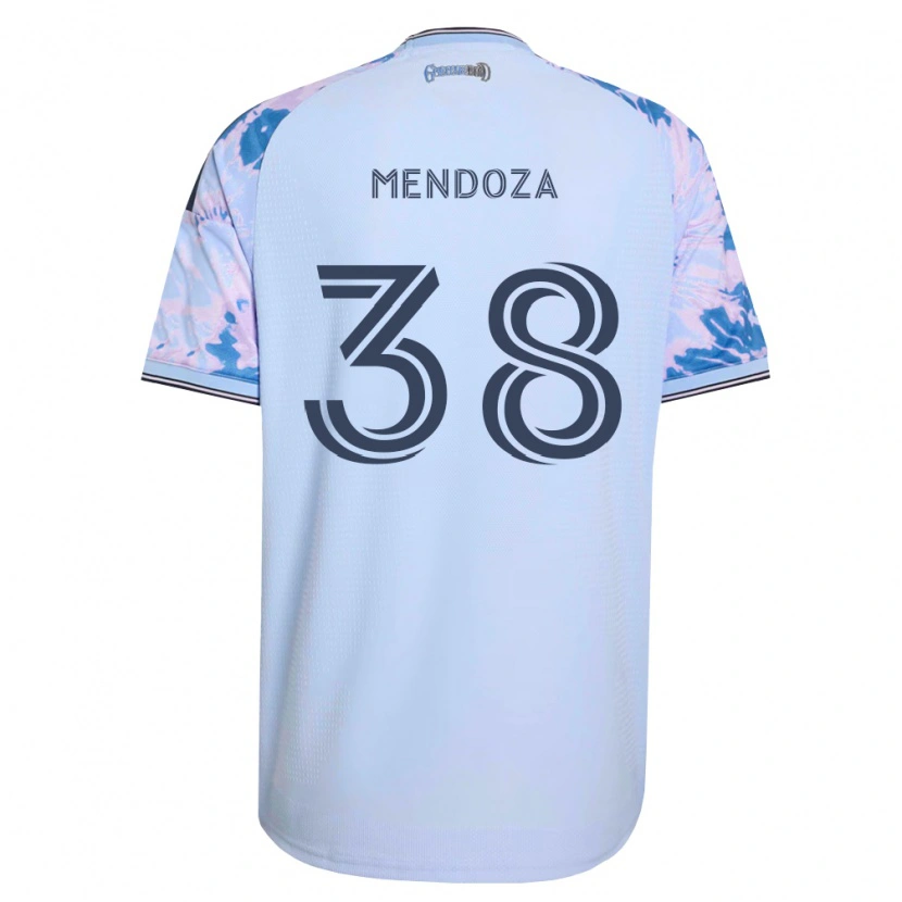 Danxen Femme Maillot Edwyn Mendoza #38 Bleu Royal Blanc Noir Tenues Extérieur 2026/27 T-Shirt