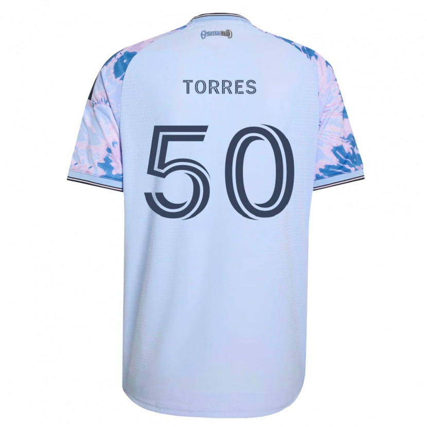 Danxen Femme Maillot Jorge Torres #50 Bleu Royal Blanc Noir Tenues Extérieur 2026/27 T-Shirt