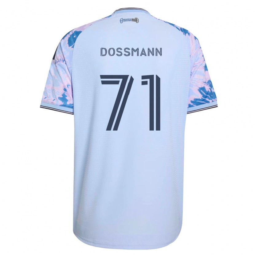 Danxen Femme Maillot Niklas Dossmann #71 Bleu Royal Blanc Noir Tenues Extérieur 2026/27 T-Shirt