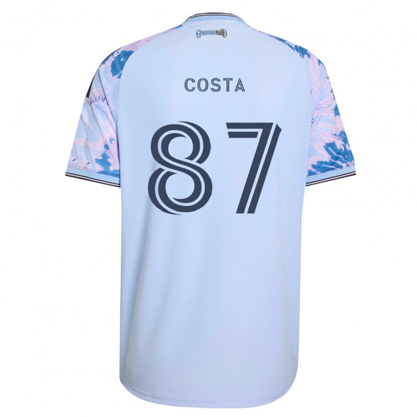 Danxen Femme Maillot Vítor Costa #87 Bleu Royal Blanc Noir Tenues Extérieur 2026/27 T-Shirt