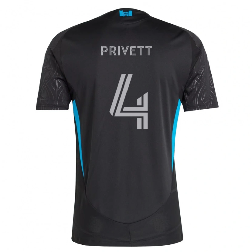 Danxen Femme Maillot Andrew Privett #4 Noir Blanc Bleu Ciel Tenues Extérieur 2026/27 T-Shirt