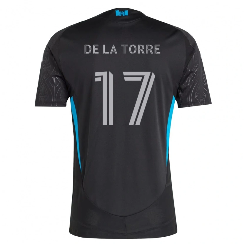 Danxen Femme Maillot Luca De La Torre #17 Noir Blanc Bleu Ciel Tenues Extérieur 2026/27 T-Shirt