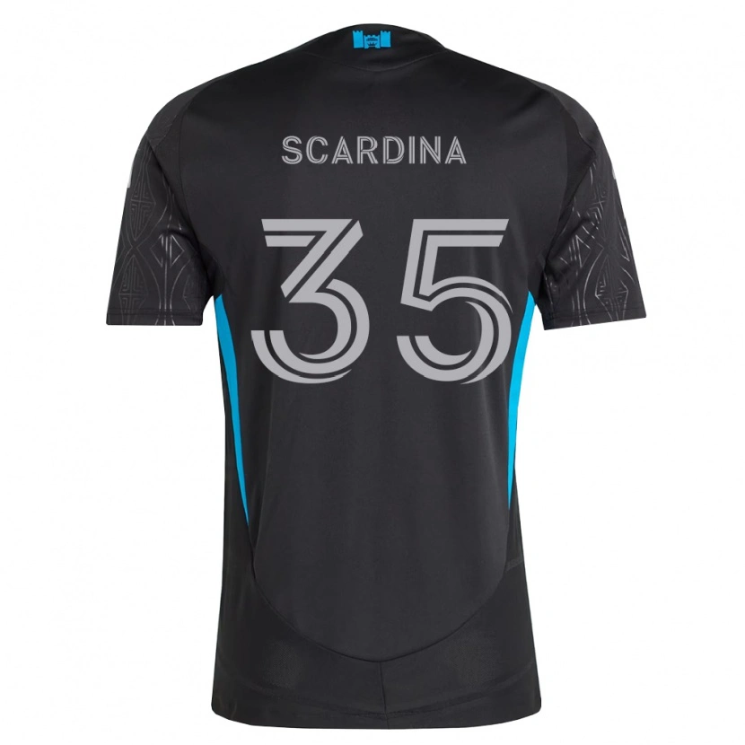 Danxen Femme Maillot Nick Scardina #35 Noir Blanc Bleu Ciel Tenues Extérieur 2026/27 T-Shirt