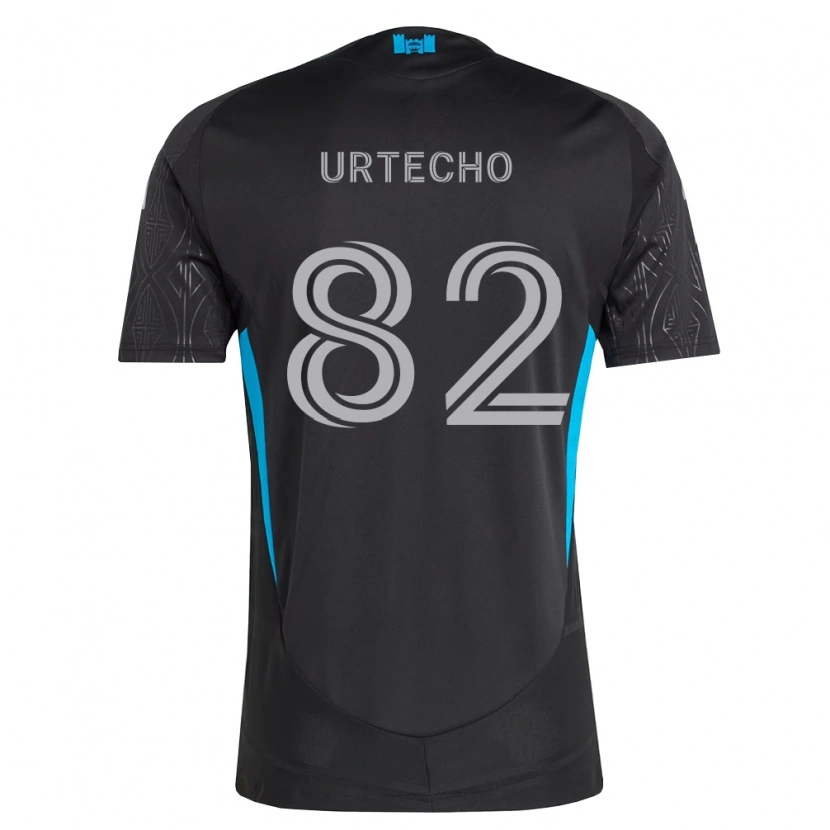 Danxen Femme Maillot Brendan Urtecho #82 Noir Blanc Bleu Ciel Tenues Extérieur 2026/27 T-Shirt