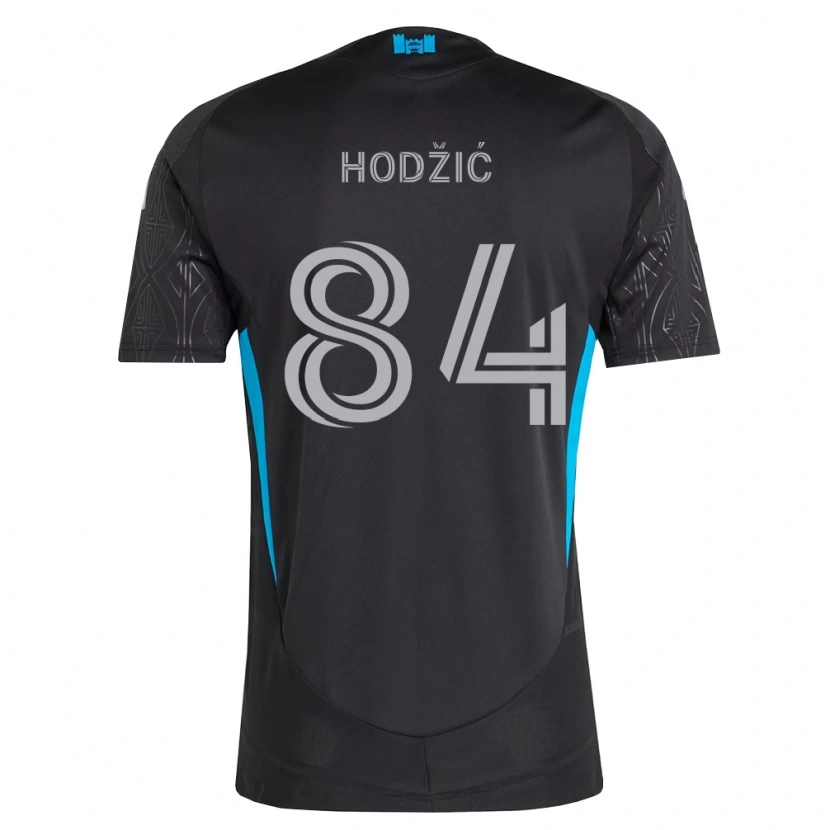 Danxen Femme Maillot Amil Hodžić #84 Noir Blanc Bleu Ciel Tenues Extérieur 2026/27 T-Shirt