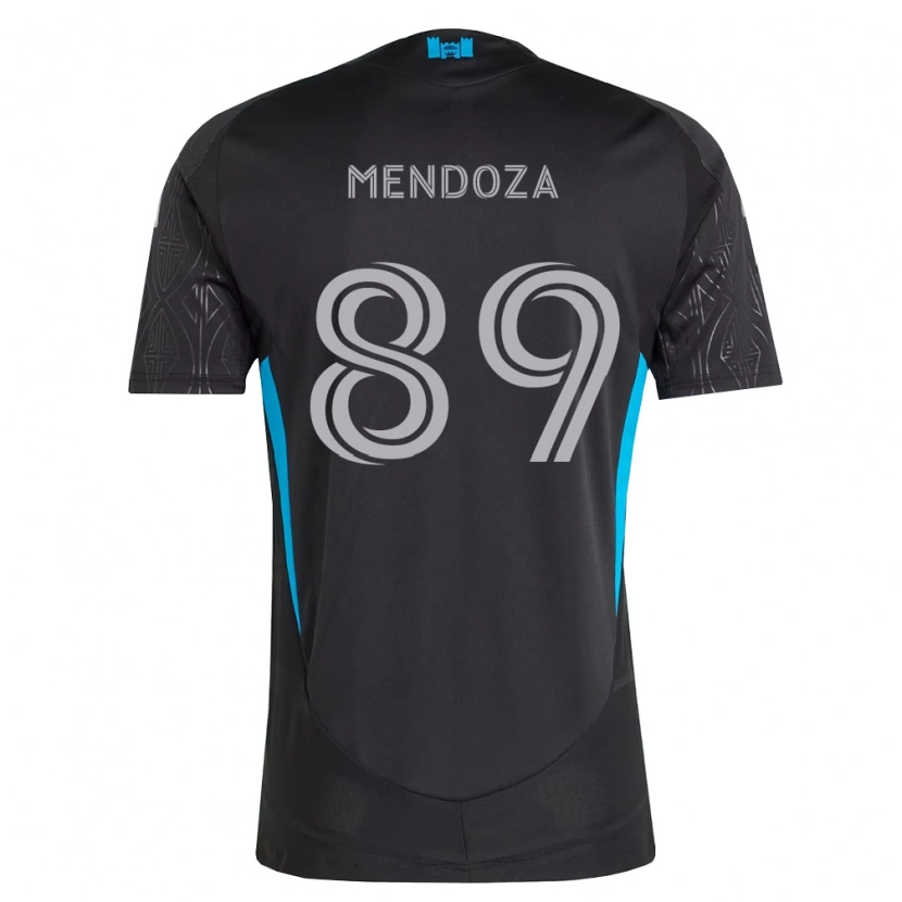 Danxen Femme Maillot Adrián Mendoza #89 Noir Blanc Bleu Ciel Tenues Extérieur 2026/27 T-Shirt