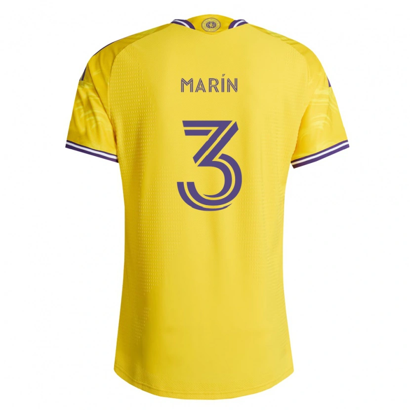 Danxen Femme Maillot Adrián Marín #3 Jaune Violet Tenues Extérieur 2026/27 T-Shirt