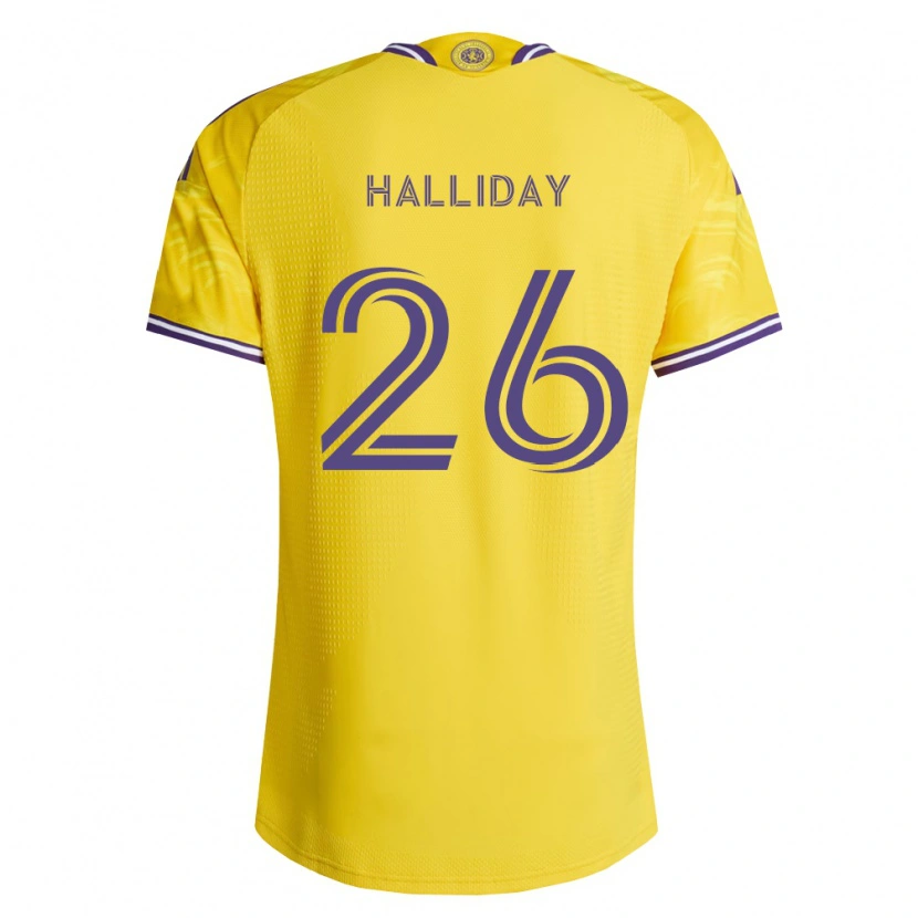 Danxen Femme Maillot Michael Halliday #26 Jaune Violet Tenues Extérieur 2026/27 T-Shirt