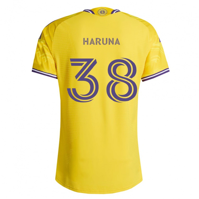 Danxen Femme Maillot Issah Haruna #38 Jaune Violet Tenues Extérieur 2026/27 T-Shirt