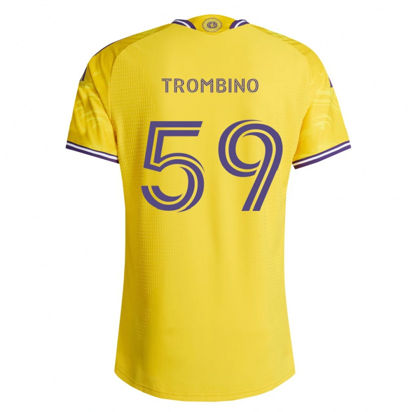 Danxen Femme Maillot Caleb Trombino #59 Jaune Violet Tenues Extérieur 2026/27 T-Shirt