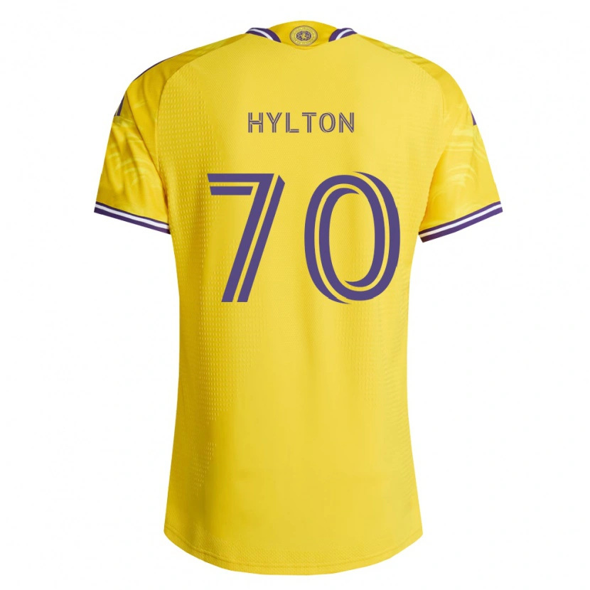 Danxen Femme Maillot Justin Hylton #70 Jaune Violet Tenues Extérieur 2026/27 T-Shirt
