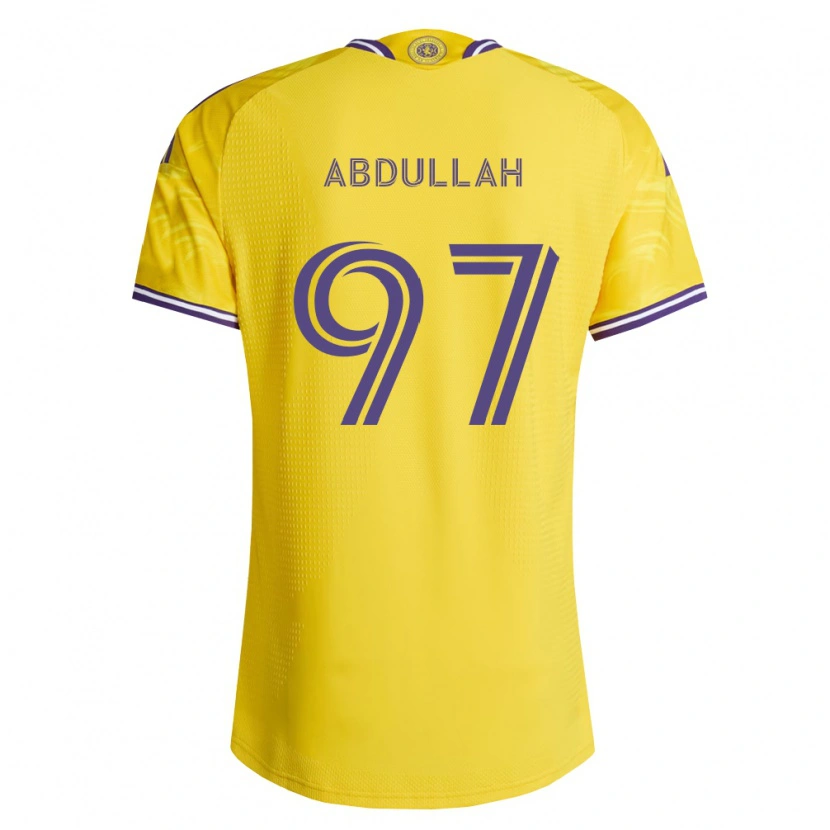 Danxen Femme Maillot Majed Abdullah #97 Jaune Violet Tenues Extérieur 2026/27 T-Shirt