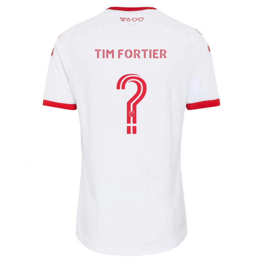 Danxen Femme Maillot Tim Fortier #0 Blanc Rouge Noir Tenues Extérieur 2026/27 T-Shirt