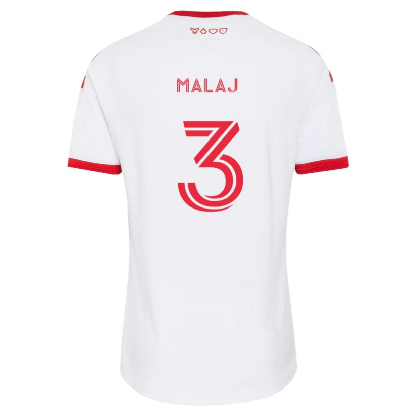 Danxen Femme Maillot Albert Malaj #3 Blanc Rouge Noir Tenues Extérieur 2026/27 T-Shirt