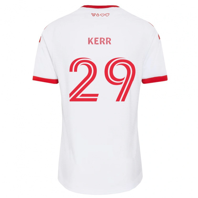 Danxen Femme Maillot Deandre Kerr #29 Blanc Rouge Noir Tenues Extérieur 2026/27 T-Shirt