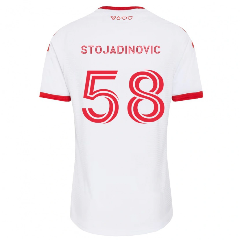 Danxen Femme Maillot Marko Stojadinovic #58 Blanc Rouge Noir Tenues Extérieur 2026/27 T-Shirt