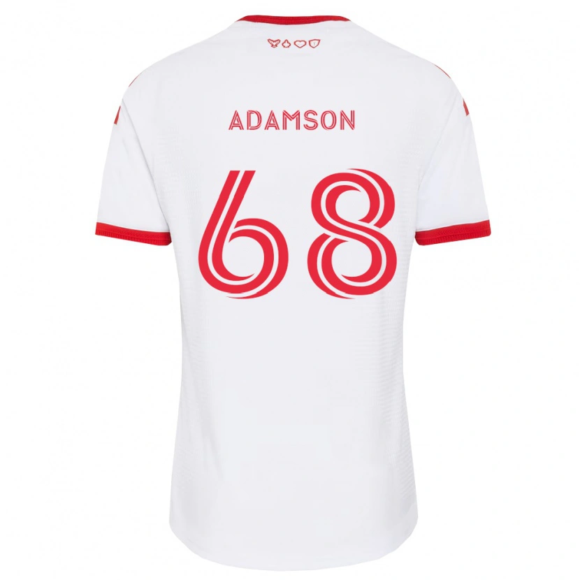 Danxen Femme Maillot Demitre Adamson #68 Blanc Rouge Noir Tenues Extérieur 2026/27 T-Shirt