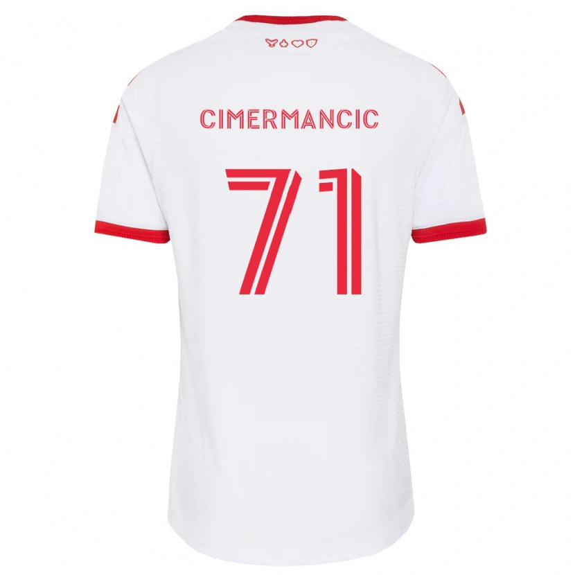 Danxen Femme Maillot Markus Cimermancic #71 Blanc Rouge Noir Tenues Extérieur 2026/27 T-Shirt