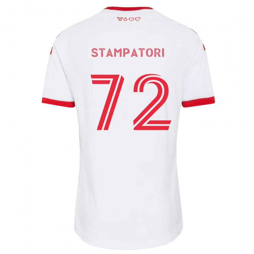 Danxen Femme Maillot Daniel Stampatori #72 Blanc Rouge Noir Tenues Extérieur 2026/27 T-Shirt