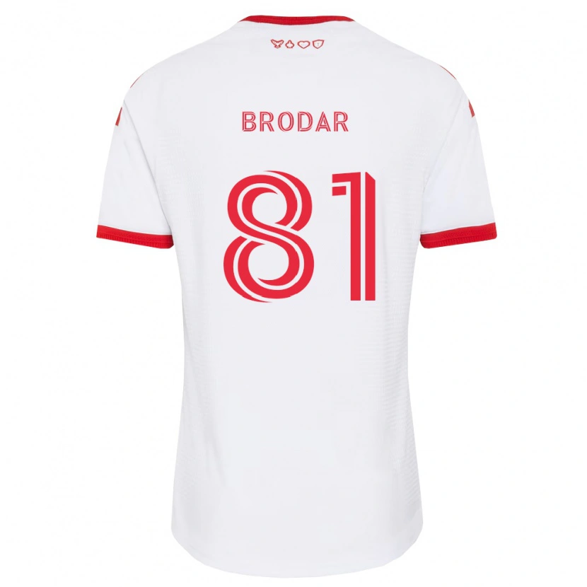 Danxen Femme Maillot Niko Brodar #81 Blanc Rouge Noir Tenues Extérieur 2026/27 T-Shirt