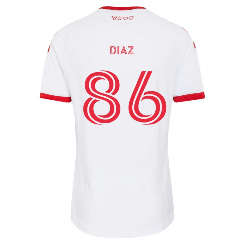 Danxen Femme Maillot Alec Díaz #86 Blanc Rouge Noir Tenues Extérieur 2026/27 T-Shirt