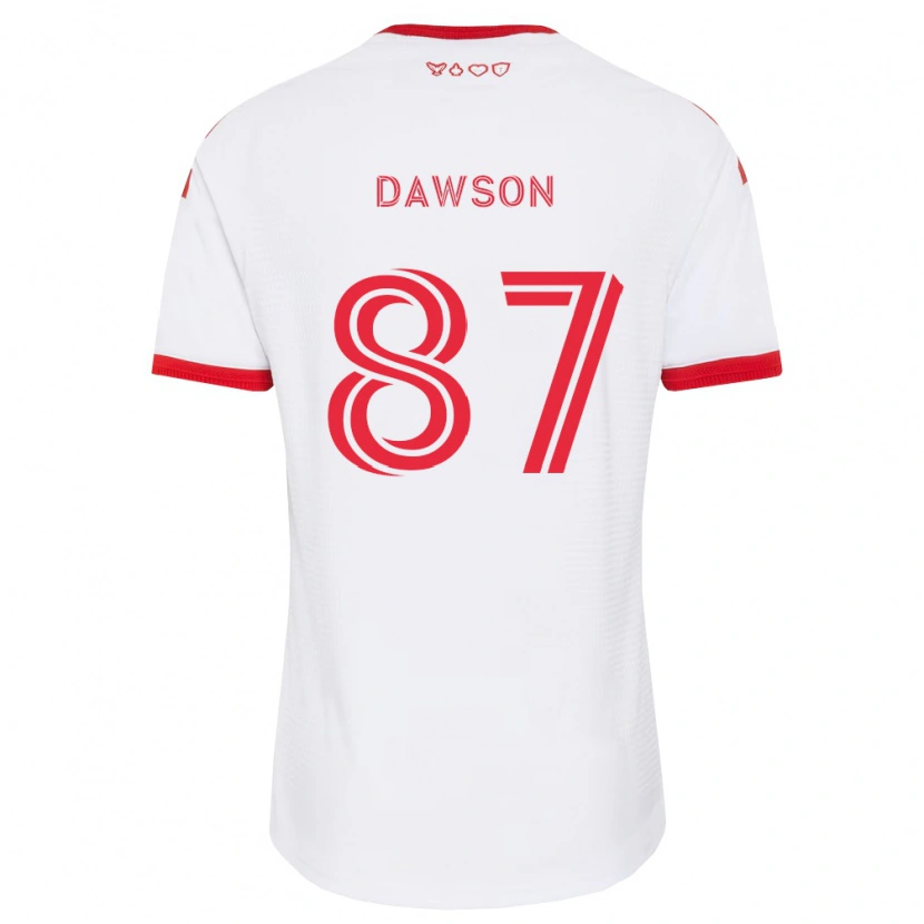 Danxen Femme Maillot Lucas Dawson #87 Blanc Rouge Noir Tenues Extérieur 2026/27 T-Shirt