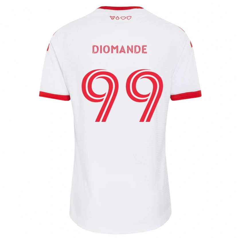 Danxen Femme Maillot Adama Diomande #99 Blanc Rouge Noir Tenues Extérieur 2026/27 T-Shirt