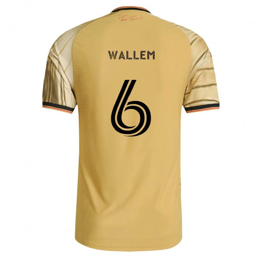 Danxen Femme Maillot Conrad Wallem #6 Brun Jaune Noir Tenues Extérieur 2026/27 T-Shirt