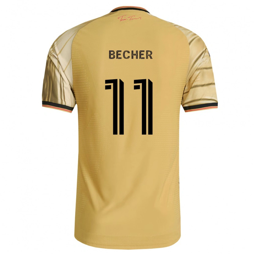 Danxen Femme Maillot Simon Becher #11 Brun Jaune Noir Tenues Extérieur 2026/27 T-Shirt