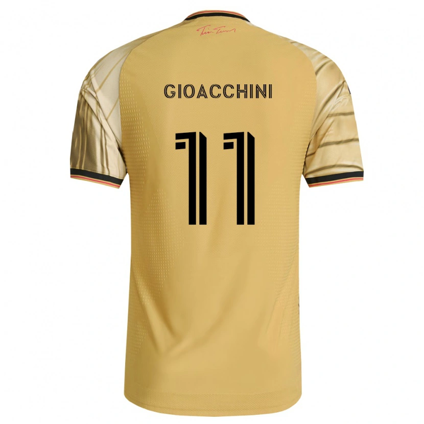 Danxen Femme Maillot Nicholas Gioacchini #11 Brun Jaune Noir Tenues Extérieur 2026/27 T-Shirt
