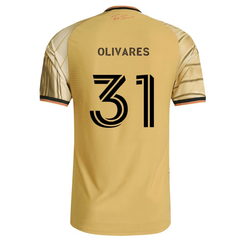 Danxen Femme Maillot Christian Olivares #31 Brun Jaune Noir Tenues Extérieur 2026/27 T-Shirt