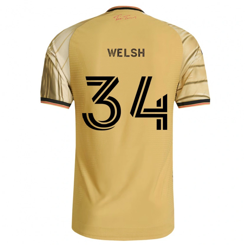 Danxen Femme Maillot Colin Welsh #34 Brun Jaune Noir Tenues Extérieur 2026/27 T-Shirt