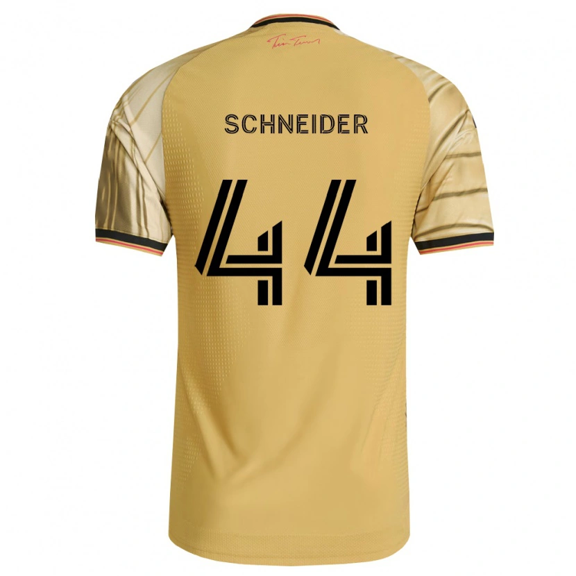 Danxen Femme Maillot Max Schneider #44 Brun Jaune Noir Tenues Extérieur 2026/27 T-Shirt